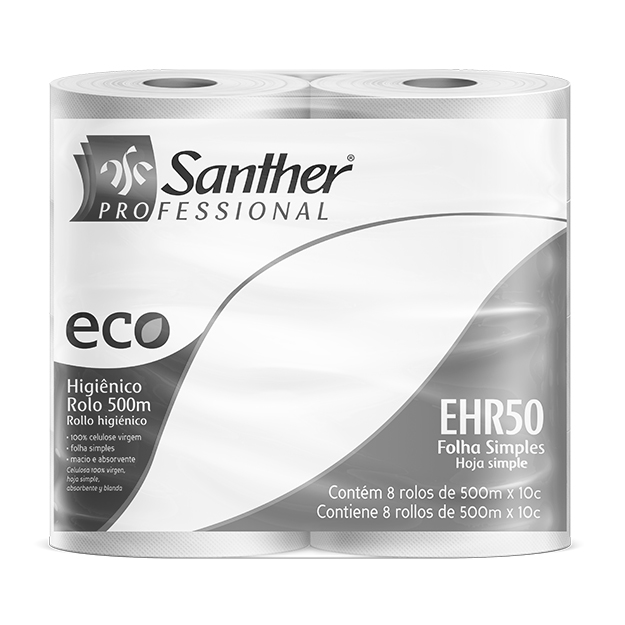 Higiênico Rolo Inovatta Eco Folha Simples 500m - Santher