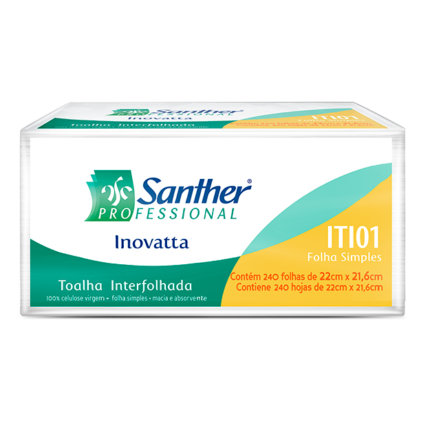 Toalha Interfolhada Inovatta Folha Simples - Santher