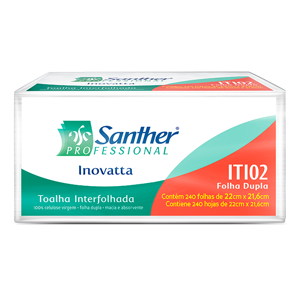 Toalha Interfolhada Inovatta Folha Dupla - Santher